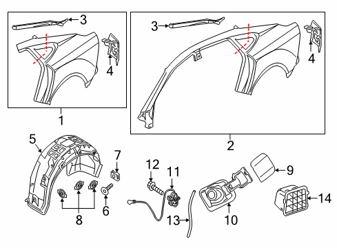 2018 Audi RS7 Quarter Panel & Components