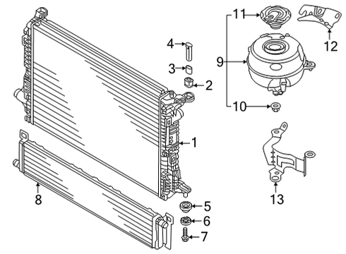 2022 Audi RS7 Sportback Radiator & Components