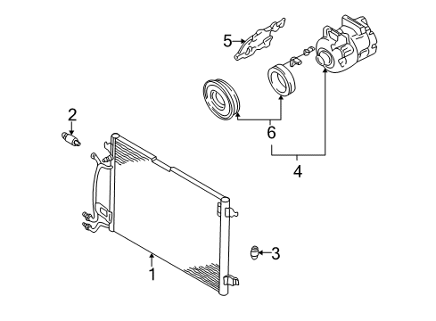 1998 Audi A6 Quattro A/C Condenser, Compressor & Lines