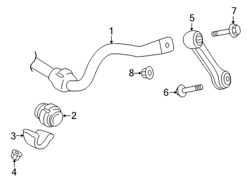 2022 Audi RS5 Stabilizer Bar & Components - Front