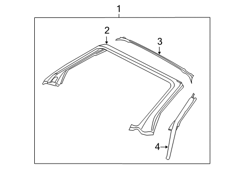 2007 Audi S4 Windshield Header & Components