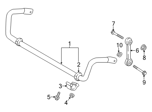 2022 Audi e-tron Quattro Stabilizer Bar & Components - Front