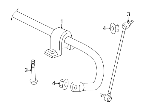 2017 Audi Q3 Quattro Stabilizer Bar & Components - Front