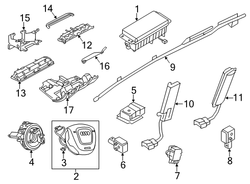 2014 Audi A6 Air Bag Components