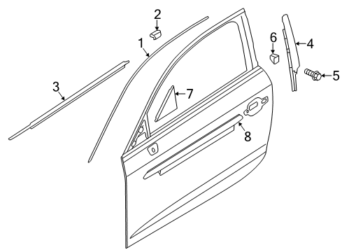 2016 Audi S3 Exterior Trim - Front Door