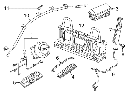 2018 Audi TT RS Quattro Air Bag Components