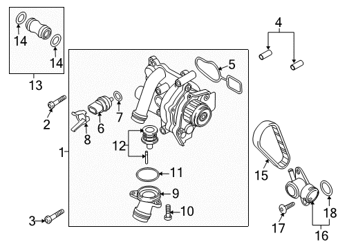 2017 Audi Q3 Quattro Water Pump