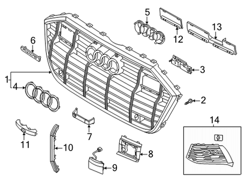 2022 Audi A6 allroad Grille & Components