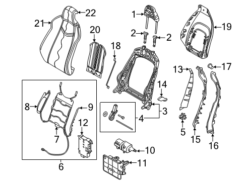 2019 Audi RS5 Sportback Front Seat Components