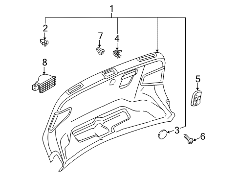 2016 Audi A3 Sportback e-tron Interior Trim - Trunk Lid