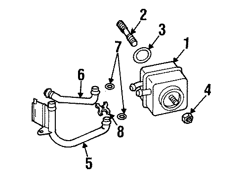 1998 Audi Cabriolet Engine Oil Cooler