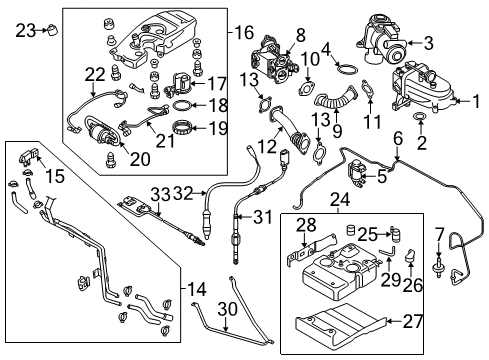 2012 Audi Q7 EGR Cooler Diagram for 059-131-515-FA