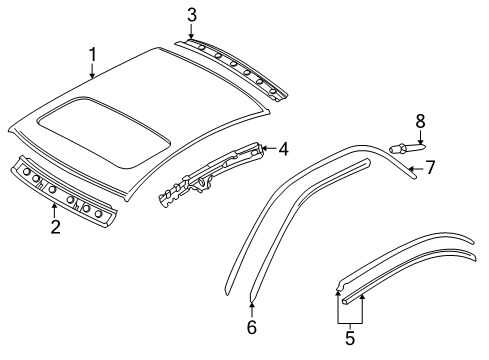 1996 Audi A4 Roof & Components, Exterior Trim