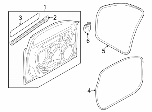 2022 Audi RS3 Door & Components Diagram 1