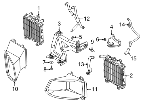 2023 Audi S7 Sportback Auxiliary Radiator Diagram for 4K0-121-212-B