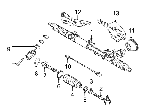 2008 Audi A4 Steering Column & Wheel, Steering Gear & Linkage, Shroud, Switches & Levers