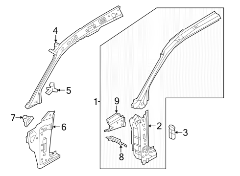 2022 Audi Q5 Hinge Pillar