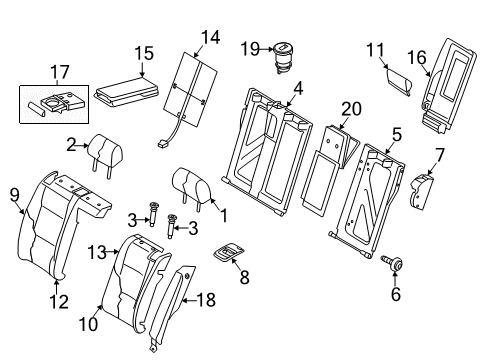 2014 Audi A4 Rear Seat Components