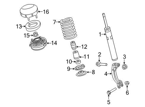 2021 Audi S4 Struts & Components - Front