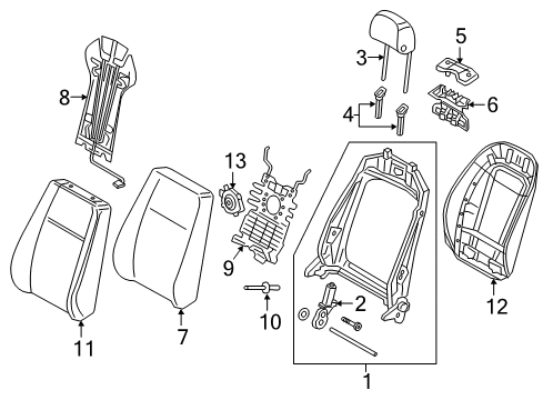 2017 Audi A4 allroad Driver Seat Components