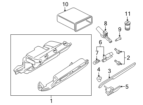 2010 Audi TT Quattro Glove Box