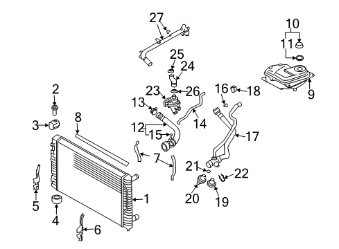 2006 Audi A4 Radiator & Components