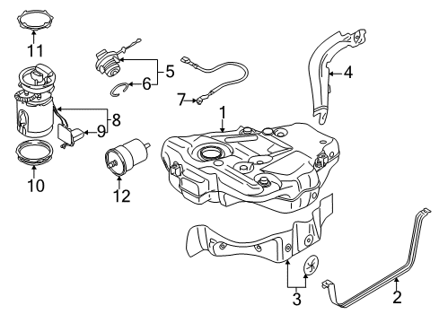 2007 Audi A3 Quattro Fuel System Components