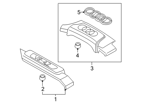 2007 Audi S4 Engine Appearance Cover