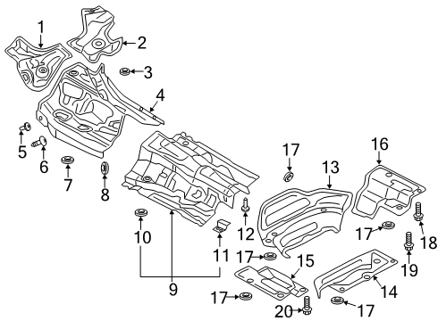 2020 Audi A6 Quattro Heat Shields