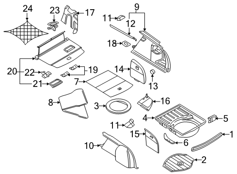 2004 Audi S4 Interior Trim - Rear Body