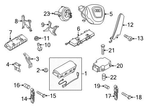 2015 Audi R8 Air Bag Components