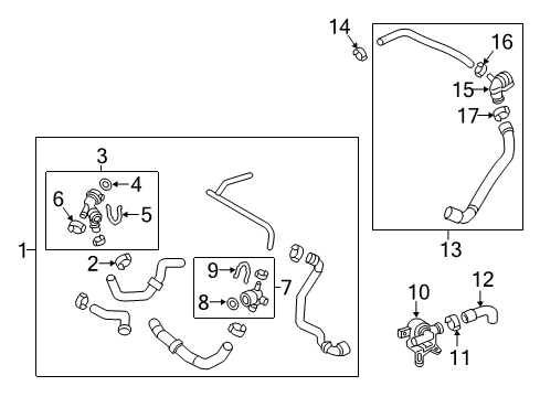 2017 Audi TT Quattro Hoses, Lines & Pipes