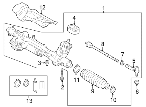 2023 Audi RS3 Steering Column & Wheel, Steering Gear & Linkage, Shroud, Switches & Levers