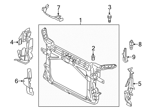 2016 Audi A3 Sportback e-tron Radiator Support