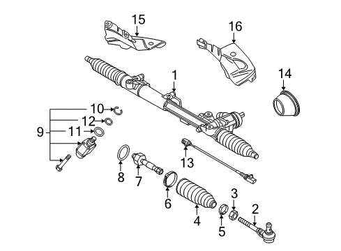 2006 Audi A4 Quattro Steering Column & Wheel, Steering Gear & Linkage, Shroud, Switches & Levers