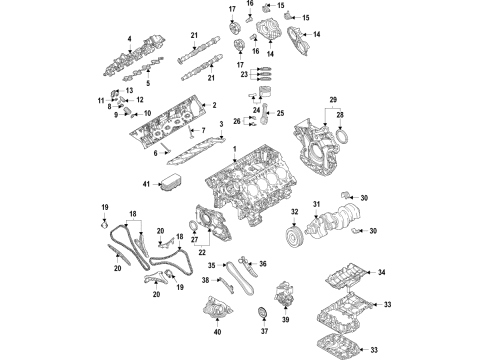 2021 Audi RS6 Avant Engine Parts, Mounts, Cylinder Head & Valves, Camshaft & Timing, Variable Valve Timing, Oil Cooler, Oil Pan, Oil Pump, Crankshaft & Bearings, Pistons, Rings & Bearings