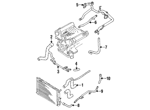 1998 Audi A6 Quattro Hoses, Lines & Pipes