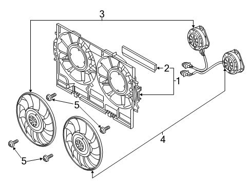 2014 Audi Q5 Cooling System, Radiator, Water Pump, Cooling Fan