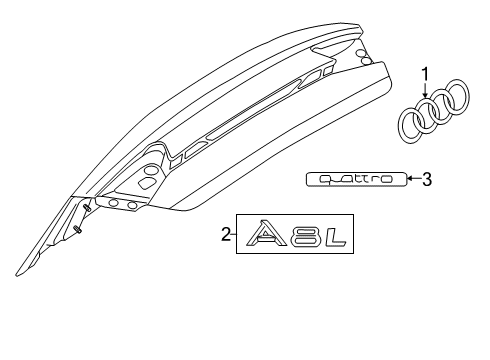 2020 Audi A8 Quattro Exterior Trim - Trunk Lid