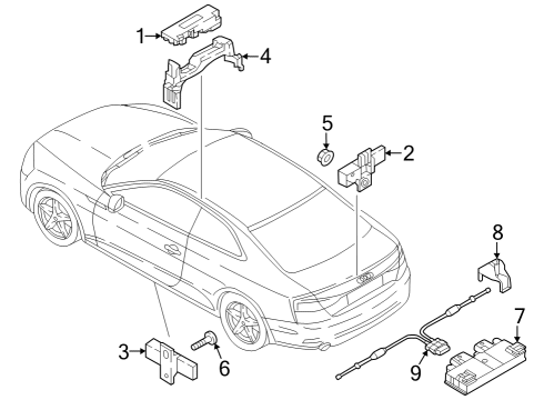 2022 Audi S5 Keyless Entry Components