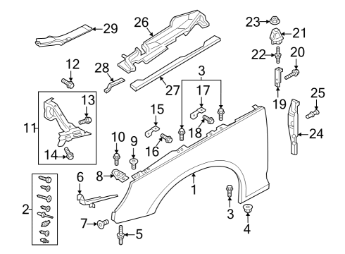 2021 Audi S4 Fender & Components