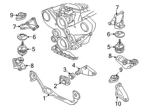 1996 Audi A4 Engine & Trans Mounting