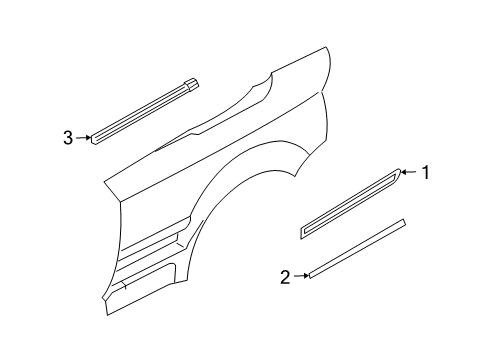 2004 Audi S4 Exterior Trim - Quarter Panel