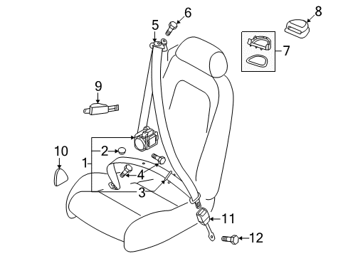 2010 Audi TT Quattro Seat Belt