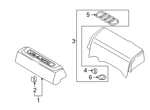 2007 Audi A8 Quattro Engine Appearance Cover