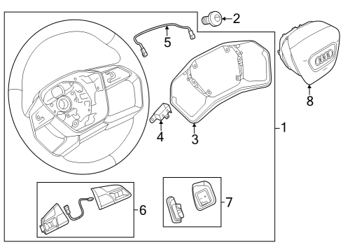 2024 Audi Q4 e-tron Steering Wheel & Trim