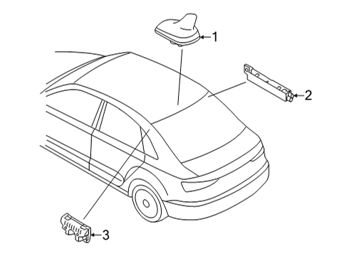 2024 Audi A3 Antenna & Radio