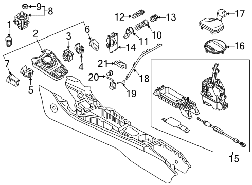 2018 Audi TT RS Quattro Center Console