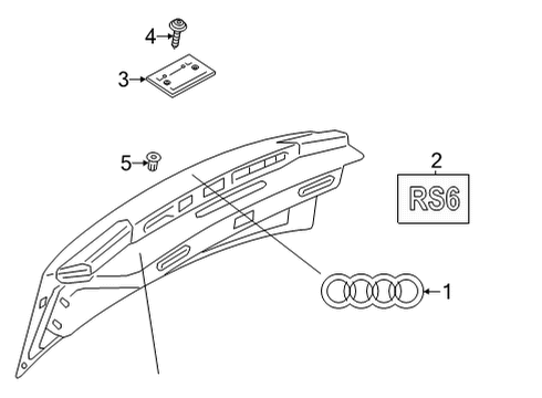 2021 Audi RS6 Avant Exterior Trim - Lift Gate