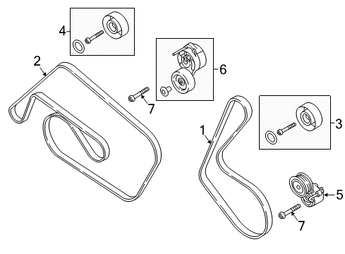 2017 Audi Q7 Belts & Pulleys